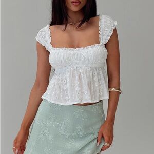 NEW Princess Polly Summerfield Top White (with tags on!)
